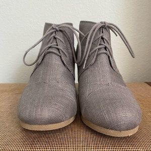 Maurices Gray Wedged Ankle Boots